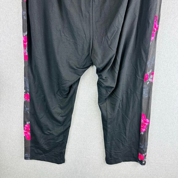 New Catherines Womans 5X Plus 34/36W Pull on Pants Black Floral Active NWT - Picture 7 of 8